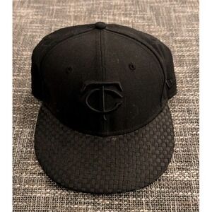 Minnesota Twins Fitted‎ Baseball Hat Adult 7 1/4 Black New Era 59Fifty